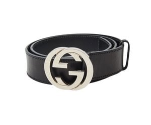 Leather belt Gucci Black size 95 cm in Leather - 23406671