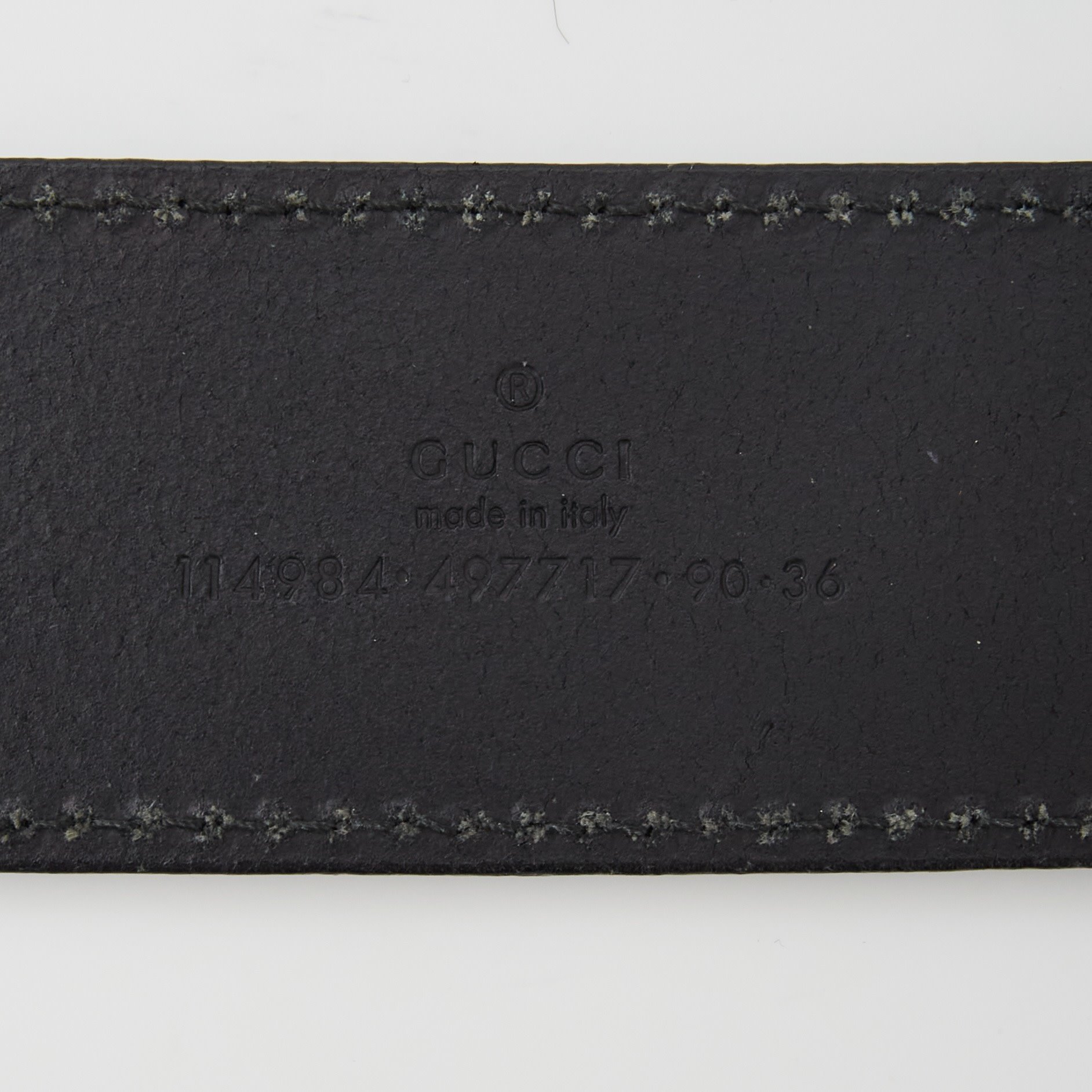 Leather belt Gucci Black size 95 cm in Leather - 23406671