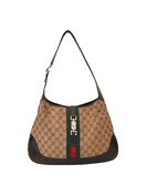 GUCCI VINTAGE BEIGE GG CANVAS WEB JACKIE SHOULDER BAG LARGE - CRTBLNCHSHP