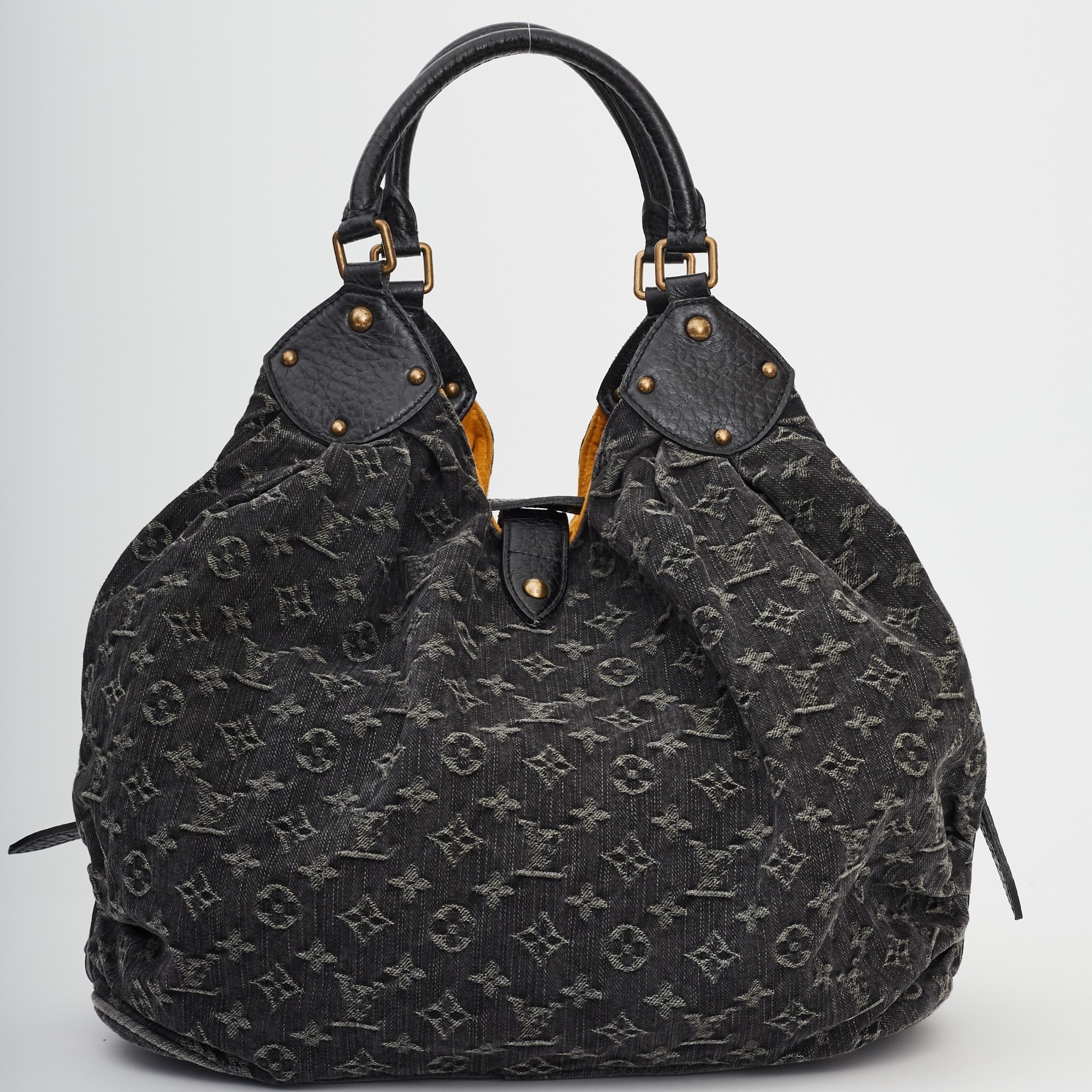 Louis Vuitton Black Monogram Denim Neo Cabby MM Handbag Luxury Bags   Wallets on Carousell