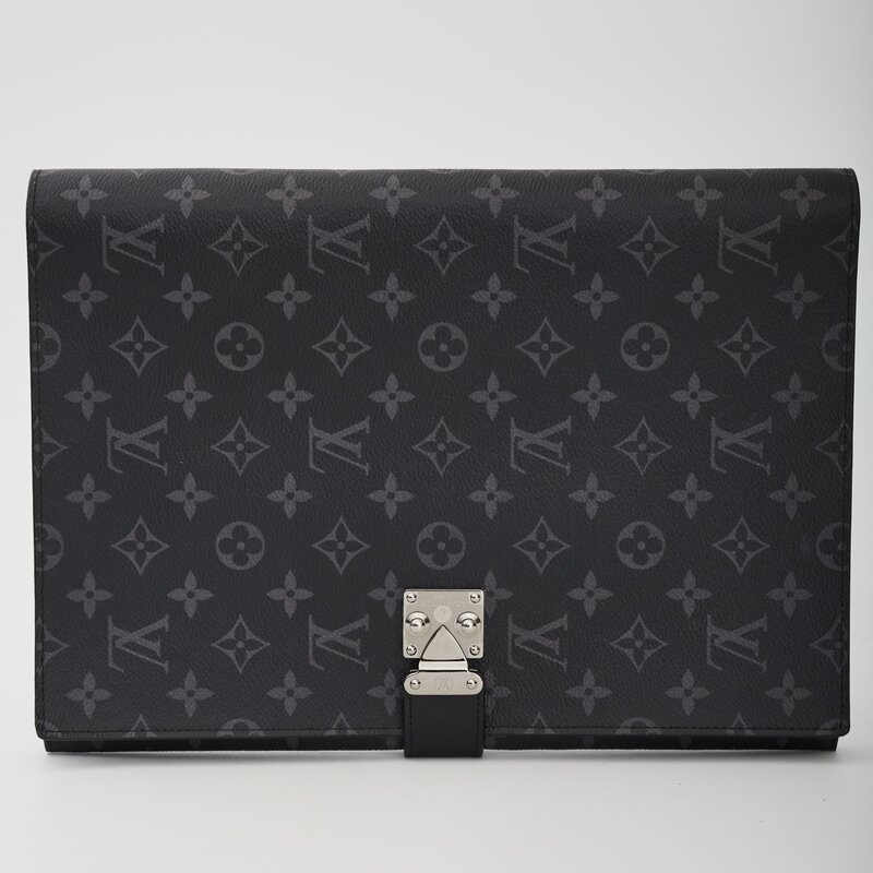 LOUIS VUITTON MONOGRAM GRAPHITE ECLISPE PORTE DOCUMENT (2018)