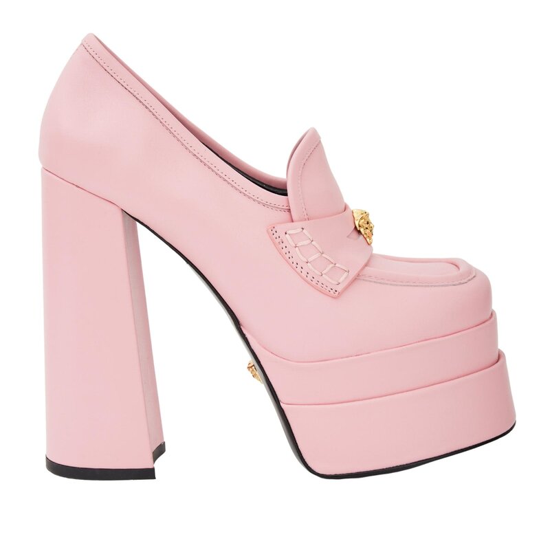 VERSACE VERSACE JUNO CANDY PINK PLATFORM PUMPS (38 EU)