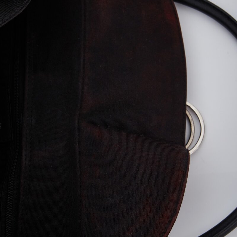 CHRISTIAN DIOR DIOR VINTAGE BLACK CANVAS WITH RED CROSS CHARM SHOULDER BAG (2003)