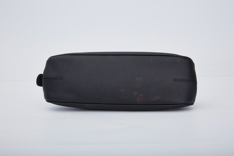 CHRISTIAN DIOR DIOR VINTAGE BLACK D CHARM MAKEUP CLUTCH COSMETIC BAG (2005)