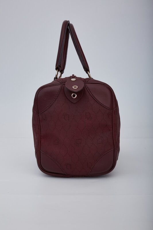 DIOR VINTAGE BURGUNDY BOSTON BOWLER BAG - CRTBLNCHSHP DIOR VINTAGE BURGUNDY BOSTON BOWLER BAG - CRTBLNCHSHP
