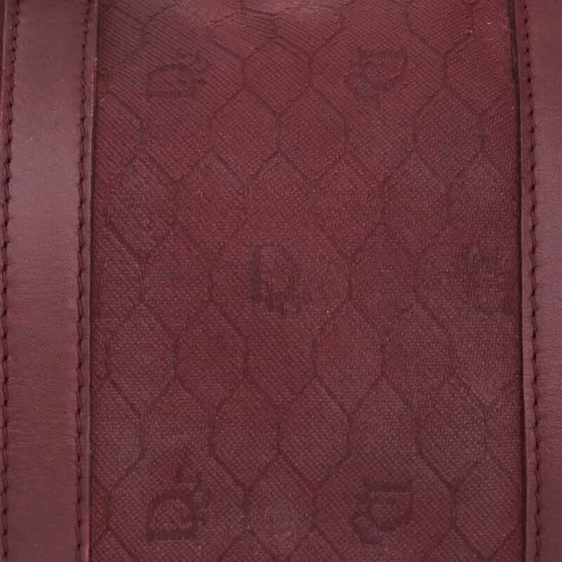 CHRISTIAN DIOR DIOR VINTAGE BURGUNDY BOSTON BOWLER BAG
