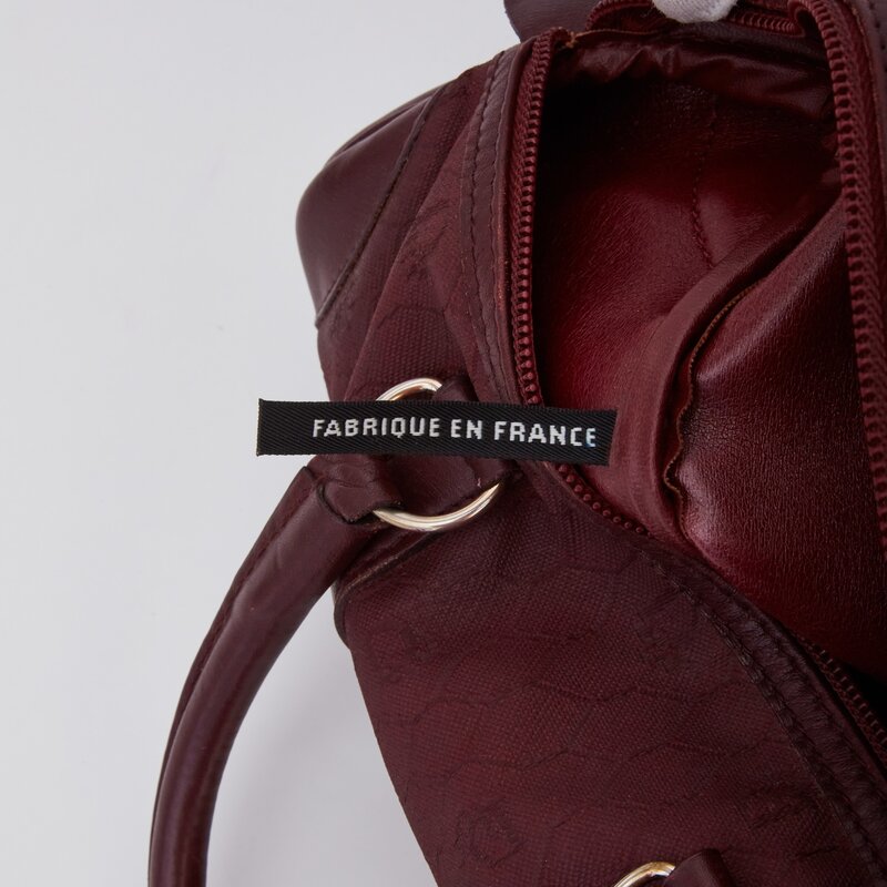 CHRISTIAN DIOR DIOR VINTAGE BURGUNDY BOSTON BOWLER BAG