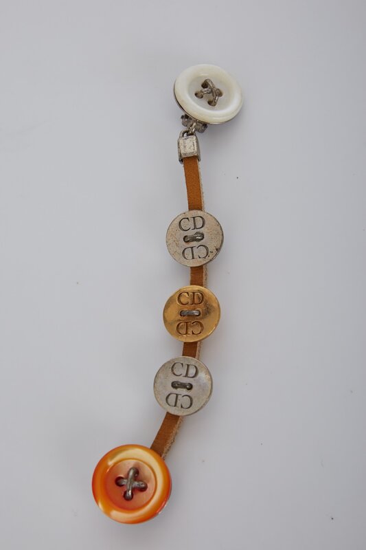 CHRISTIAN DIOR DIOR VINTAGE LOGO BUTTON CLIP ON EARRINGS