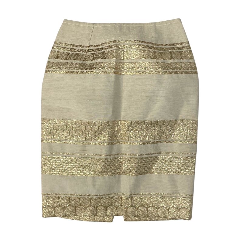 GIAMBATTISTA VALLI GIAMBATTISTA VALLI GOLD STRIPED SKIRT (SMALL | US 4)