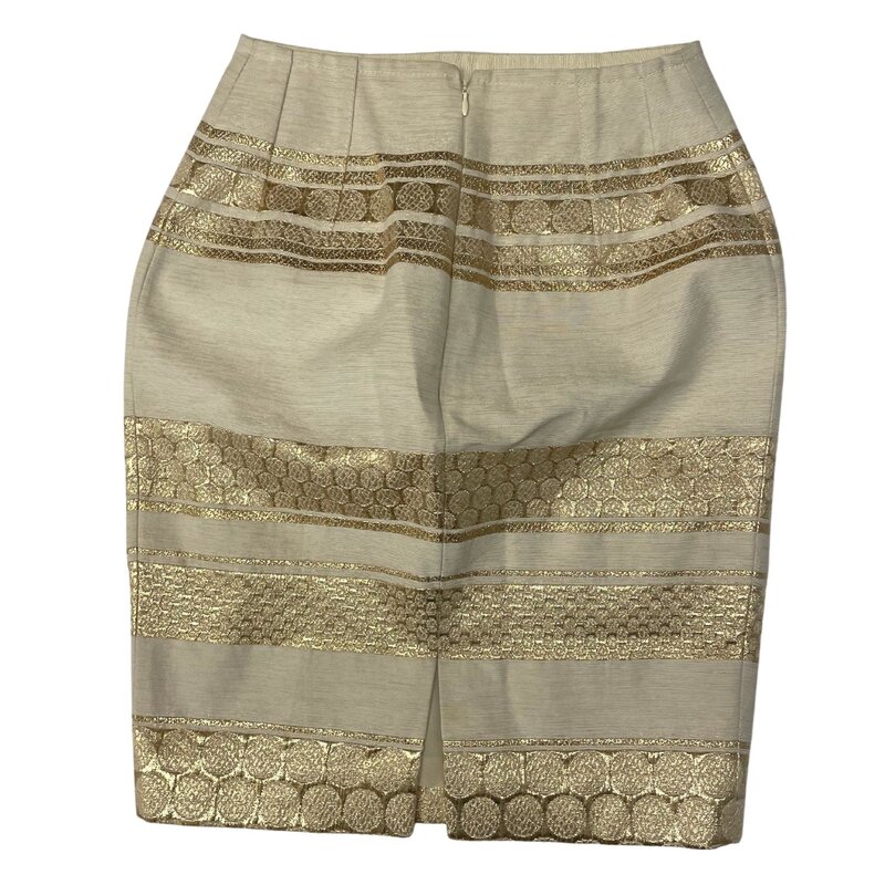 GIAMBATTISTA VALLI GIAMBATTISTA VALLI GOLD STRIPED SKIRT (SMALL | US 4)