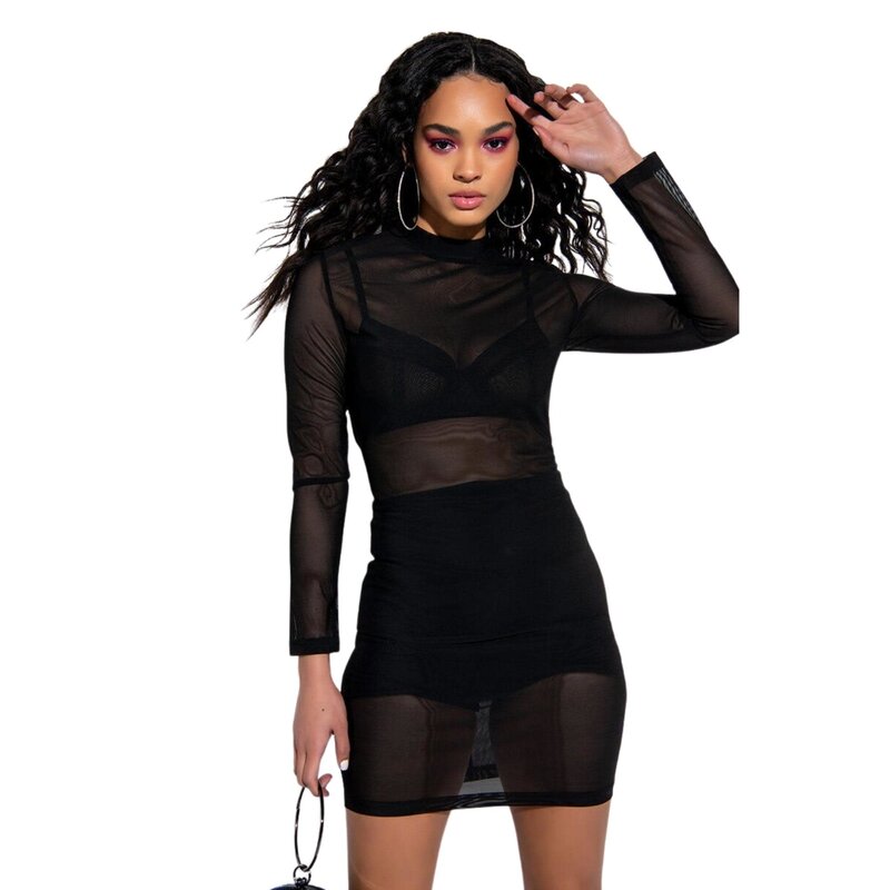 Alexander Wang Bodycon Short Sleeve Mock Neck Top in Black