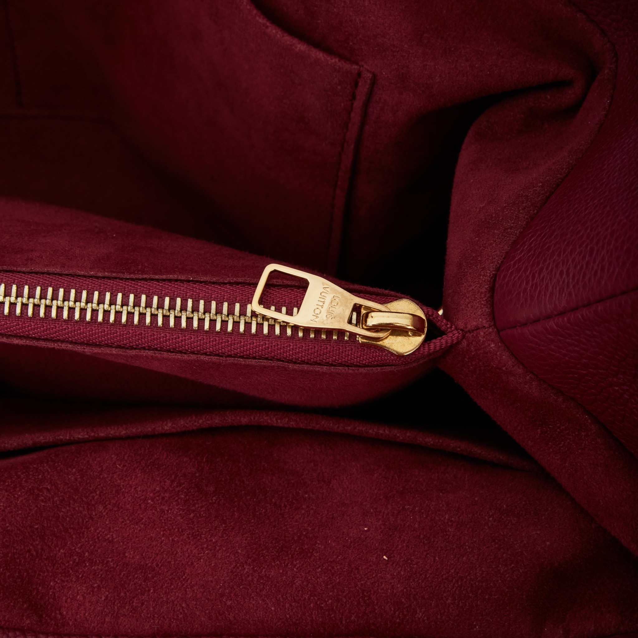 Louis Vuitton Monogram Leather Olympe Aurore Bag Brown Burgundy