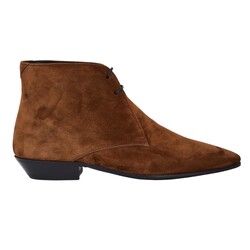 SAINT LAURENT SAINT LAURENT JONAS SUEDE HEELED ANKLE BOOTS (EU 37.5) 581845