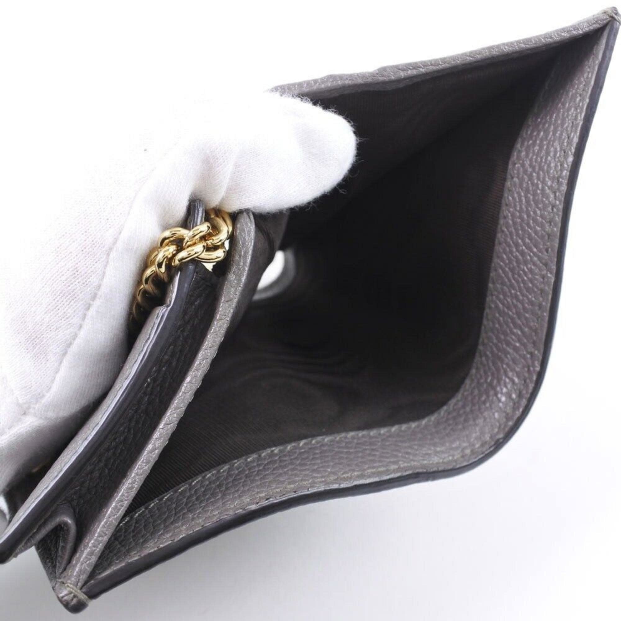 Gucci White Leather Zumi Horsebit Credit Card Case Holder Wallet