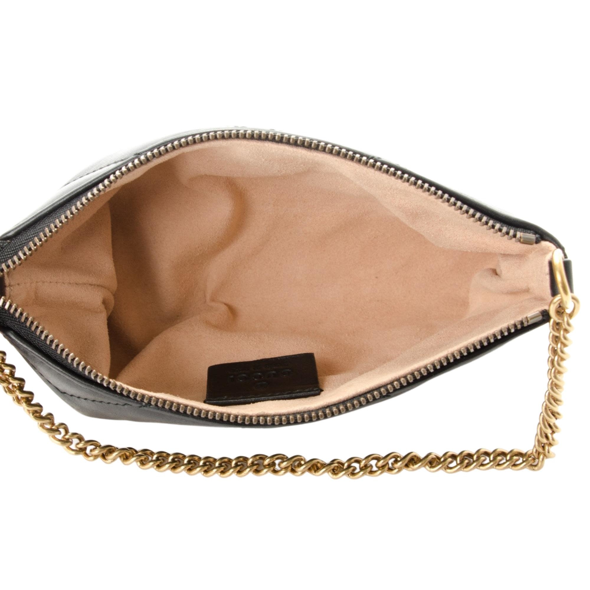 GG MARMONT MINI BAG IN MATELASSÉ LEATHER WITH CHAIN – Suit Negozi Row
