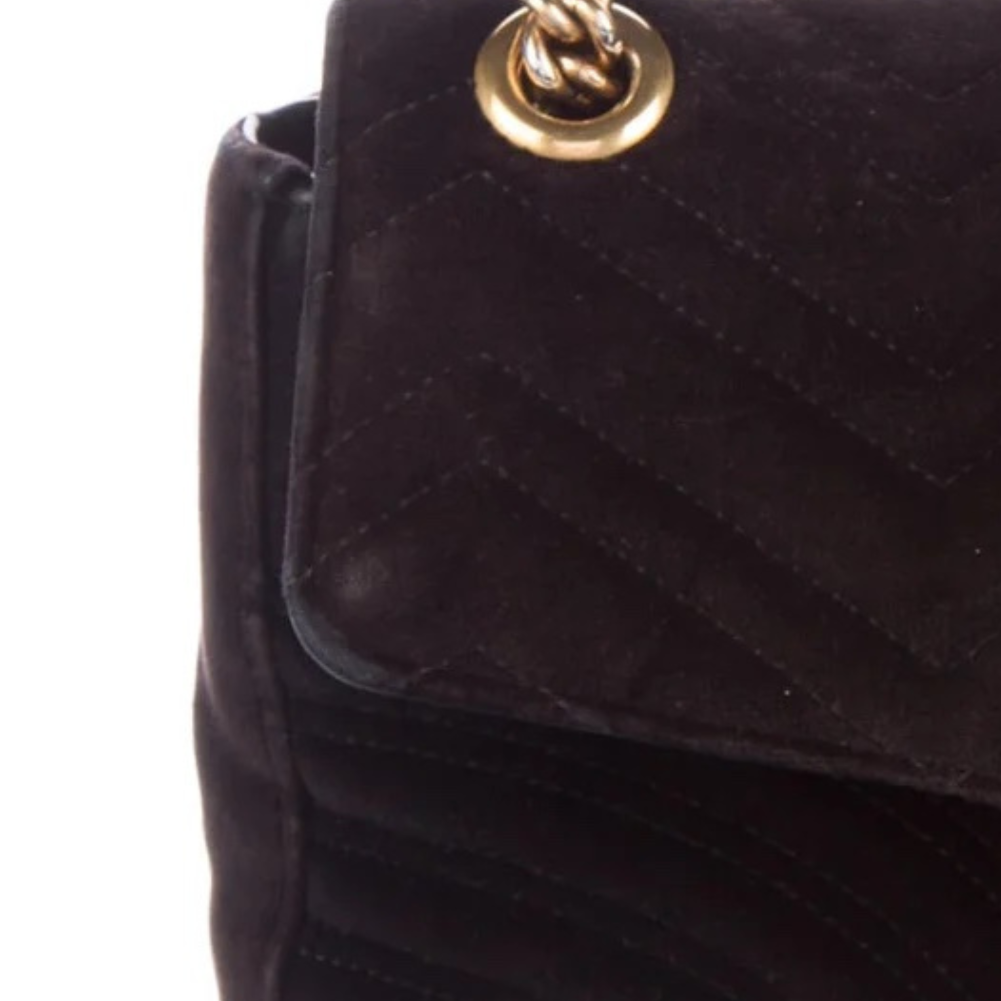 Gucci Magenta Matelassé Velvet Small GG Marmont Shoulder Bag at