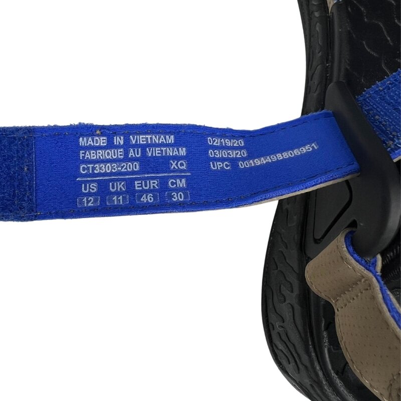 NIKE NIKE VINYL COLOR BLOCK PATTERN DAD SANDALS (US 12)