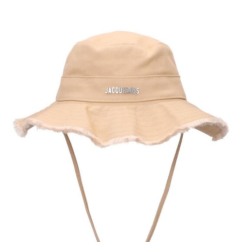 JACQUEMUS JACQUEMUS LE BOB LARGE BRIM BUCKET HAT BEIGE