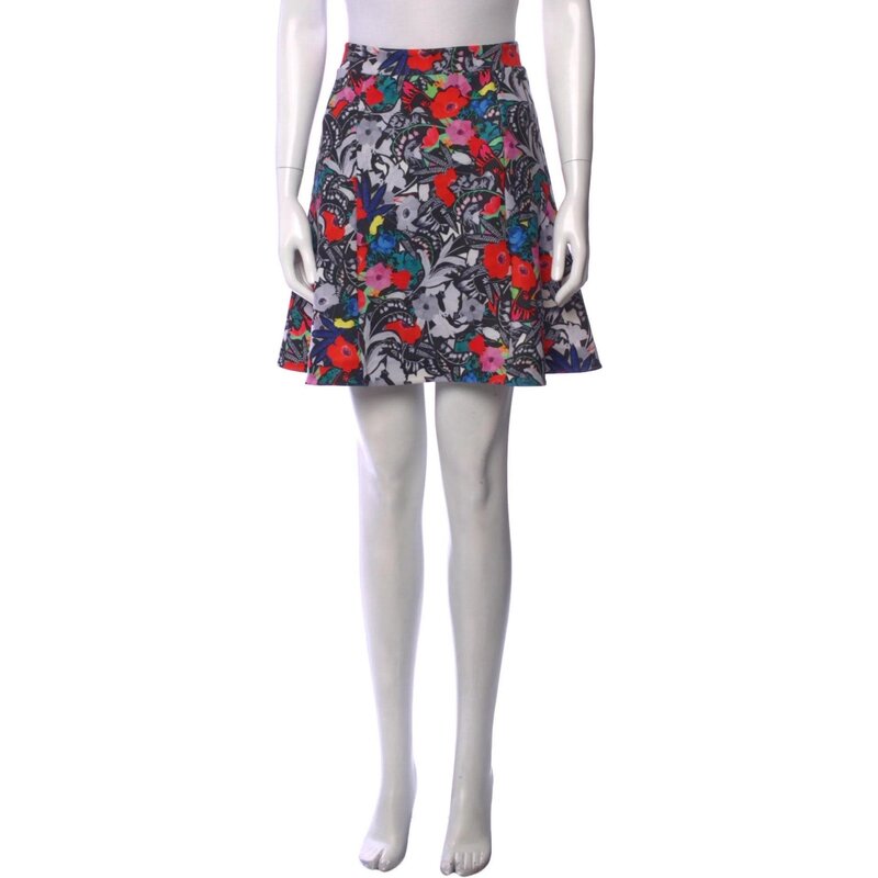 SONIA RYKIEL FLORAL PRINT MINI SKIRT (SMALL)