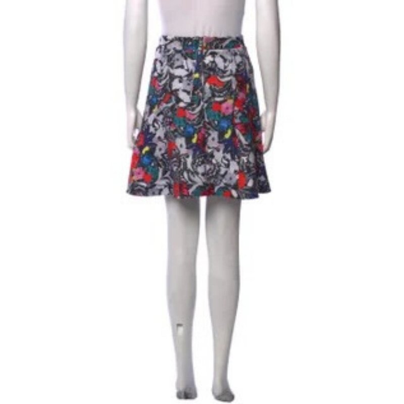 SONIA RYKIEL FLORAL PRINT MINI SKIRT (SMALL)