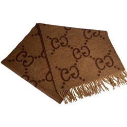 GUCCI GUCCI EXPLODED GG SCARF BROWN
