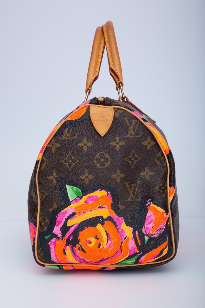 Louis Vuitton Limited Edition Monogram Canvas Roses Speedy 30