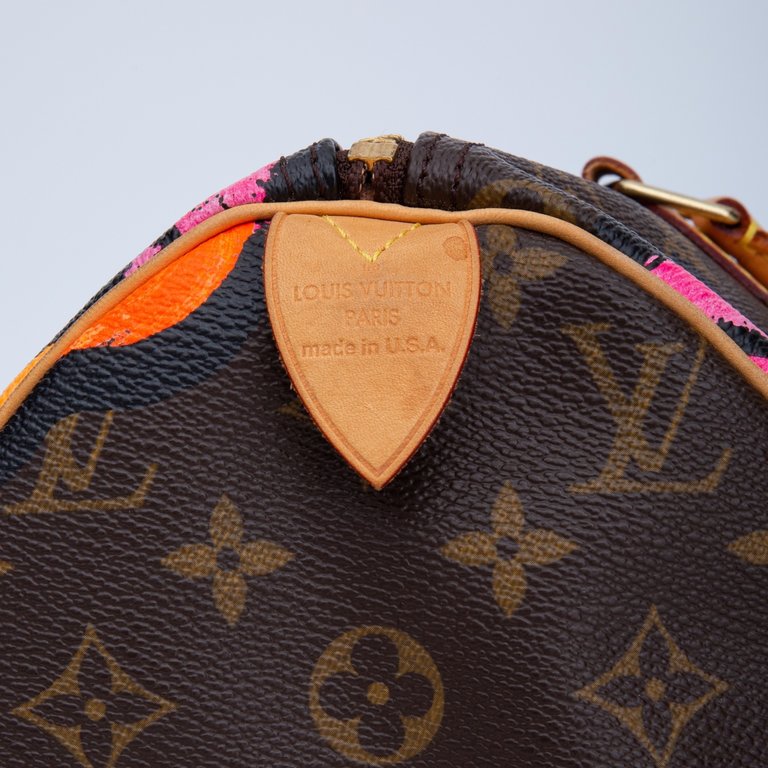 Louis Vuitton Limited Edition Monogram Canvas Roses Speedy 30 Bag