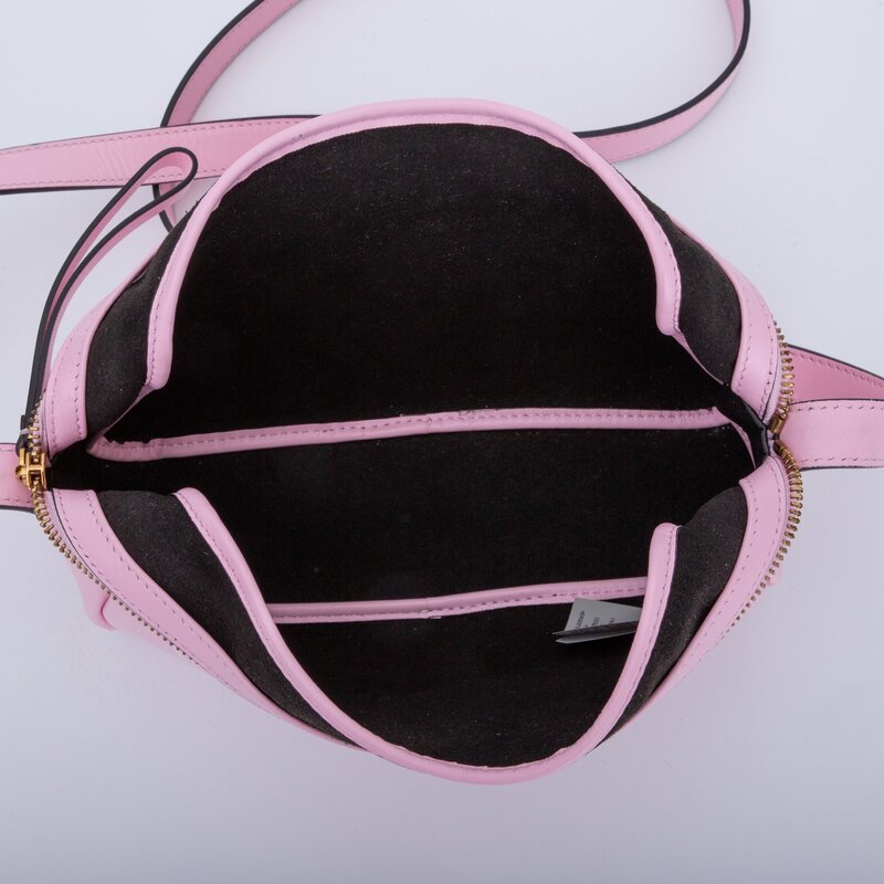 VERSACE VERSACE CALFSKIN ROSE PINK CAMERA SHOULDER BAG