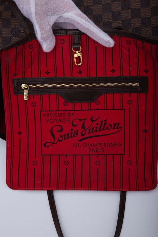 LOUIS VUITTON LOUIS VUITTON DAMIER EBENE NEVERFULL TOTE MM NO POCHETTE