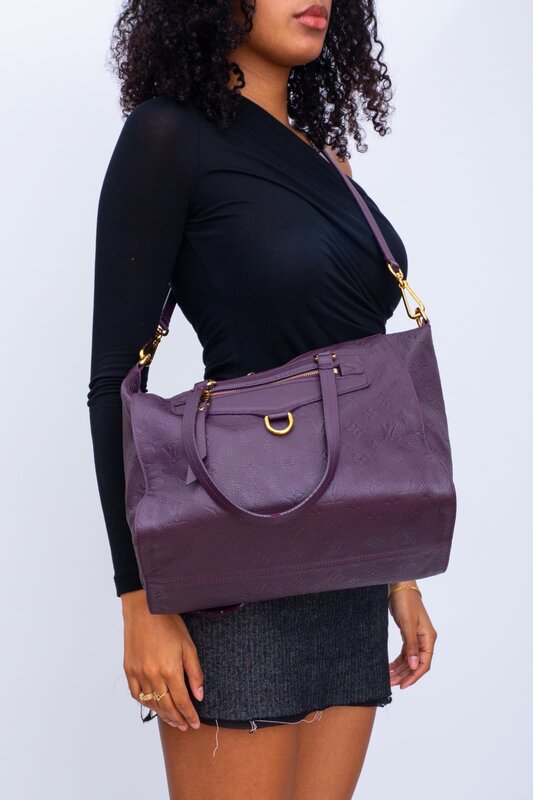 LOUIS VUITTON LOUIS VUITTON MONOGRAM EMPREINTE LUMINEUSE GM TOTE BAG (2011) PURPLE