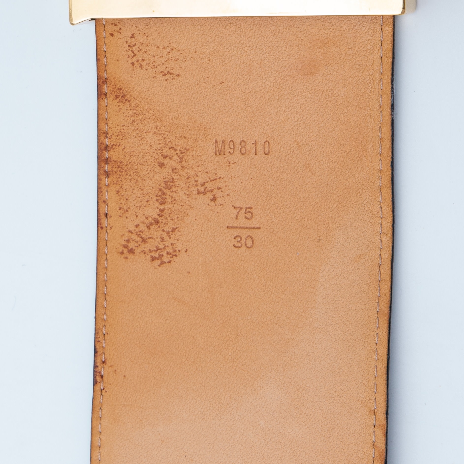 Louis Vuitton Charcoal Monogram Vernis Mat 18lv65 Belt
