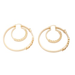 VERSACE VERSACE MEDUSA PLAQUE HOOP EARRINGS