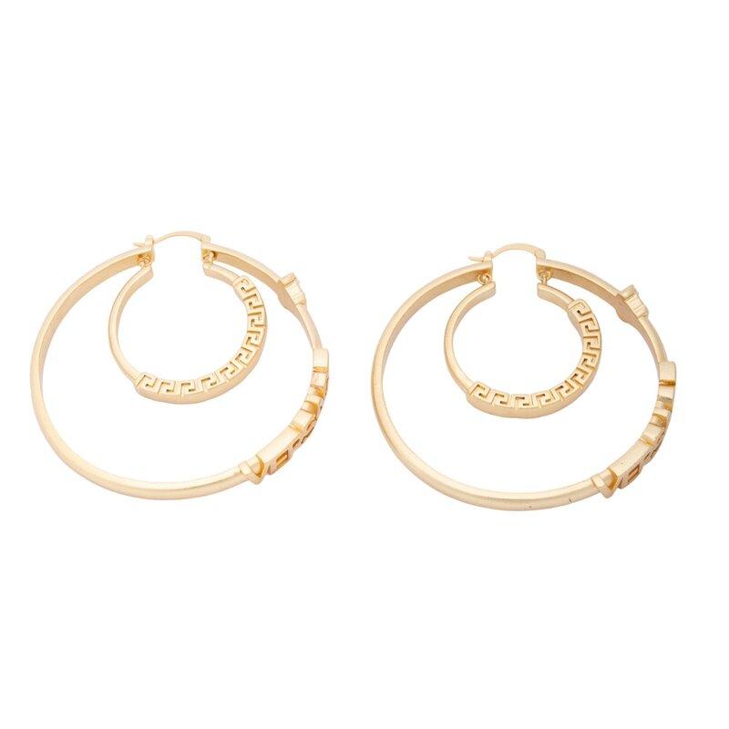 VERSACE MEDUSA PLAQUE HOOP EARRINGS