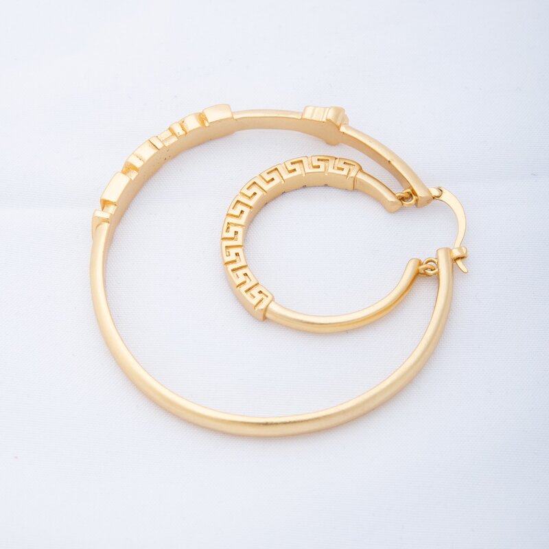VERSACE VERSACE MEDUSA PLAQUE HOOP EARRINGS