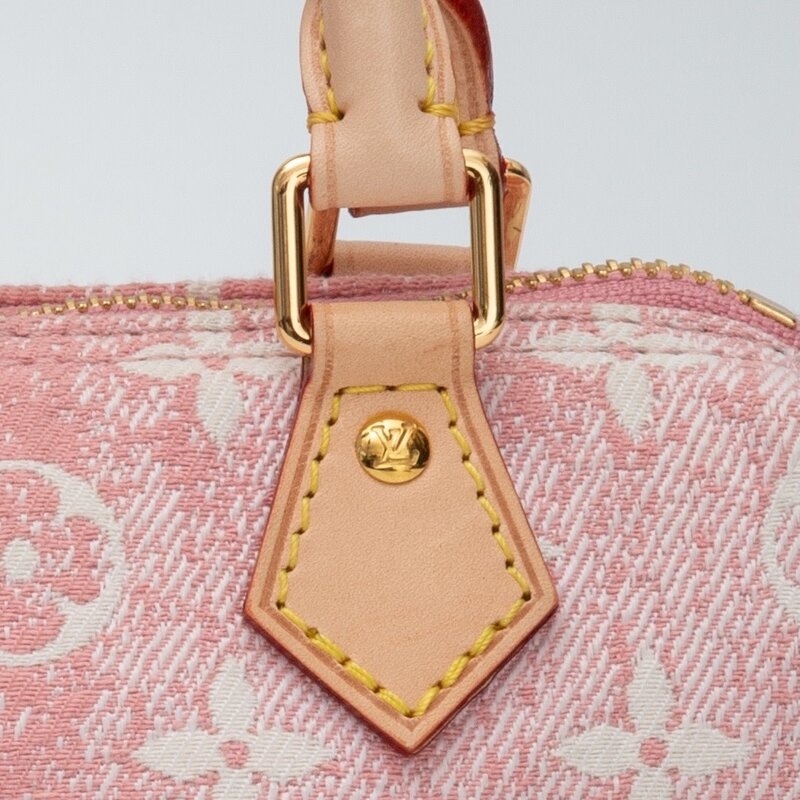 LOUIS VUITTON LOUIS VUITTON MONOGRAM DENIM ROSE NANO SPEEDY BAG