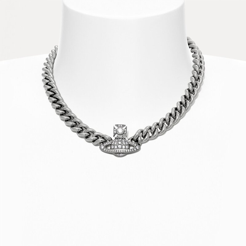 VIVIENNE WESTWOOD VIVIENNE WESTWOOD GRAZIELLA SILVER CHAIN CHOKER