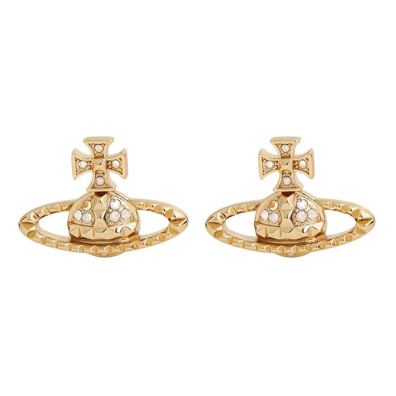 VIVIENNE WESTWOOD VIVIENNE WESTWOOD MAYFAIR BAS RELIEF ORB EARRINGS GOLD
