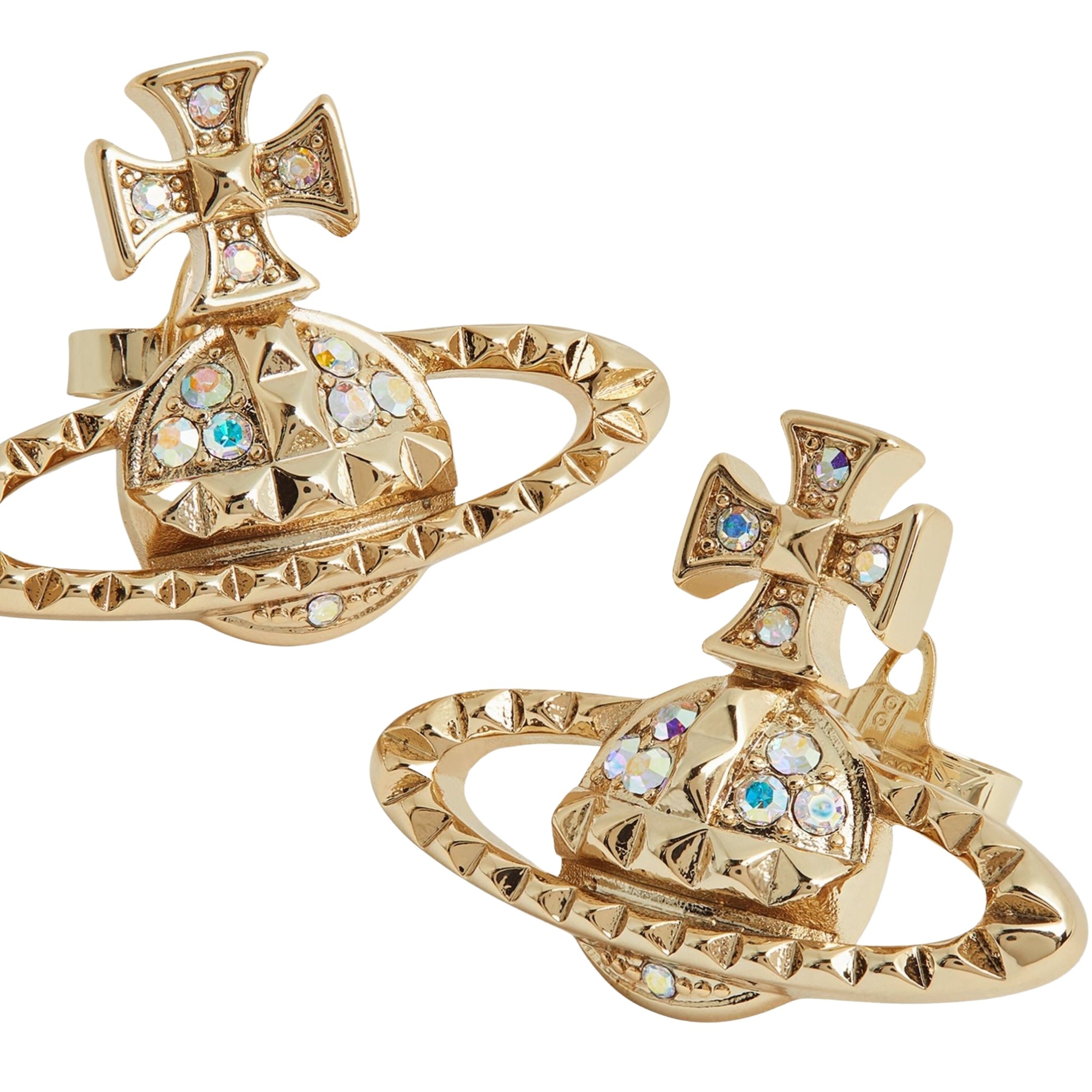 VIVIENNE WESTWOOD VIVIENNE WESTWOOD MAYFAIR BAS RELIEF ORB EARRINGS GOLD