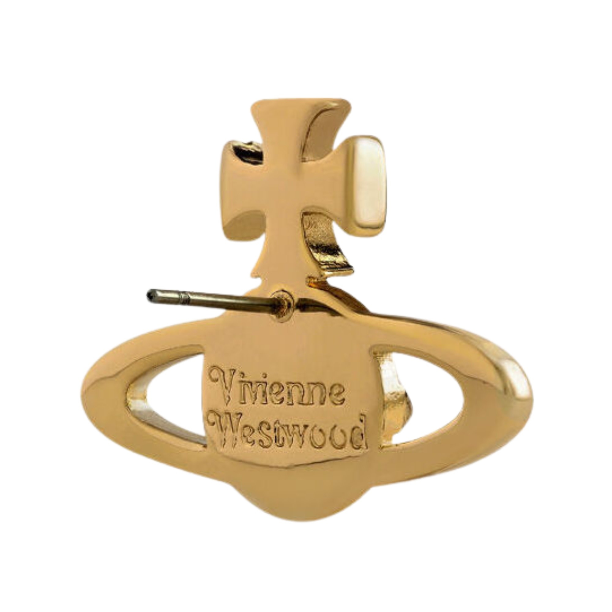 VIVIENNE WESTWOOD VIVIENNE WESTWOOD MAYFAIR BAS RELIEF ORB EARRINGS GOLD