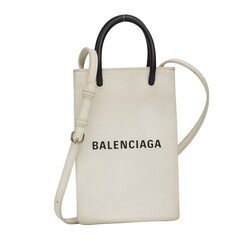 BALENCIAGA BALENCIAGA CALFSKIN LOGO SHOPPING PHONE HOLDER BAG