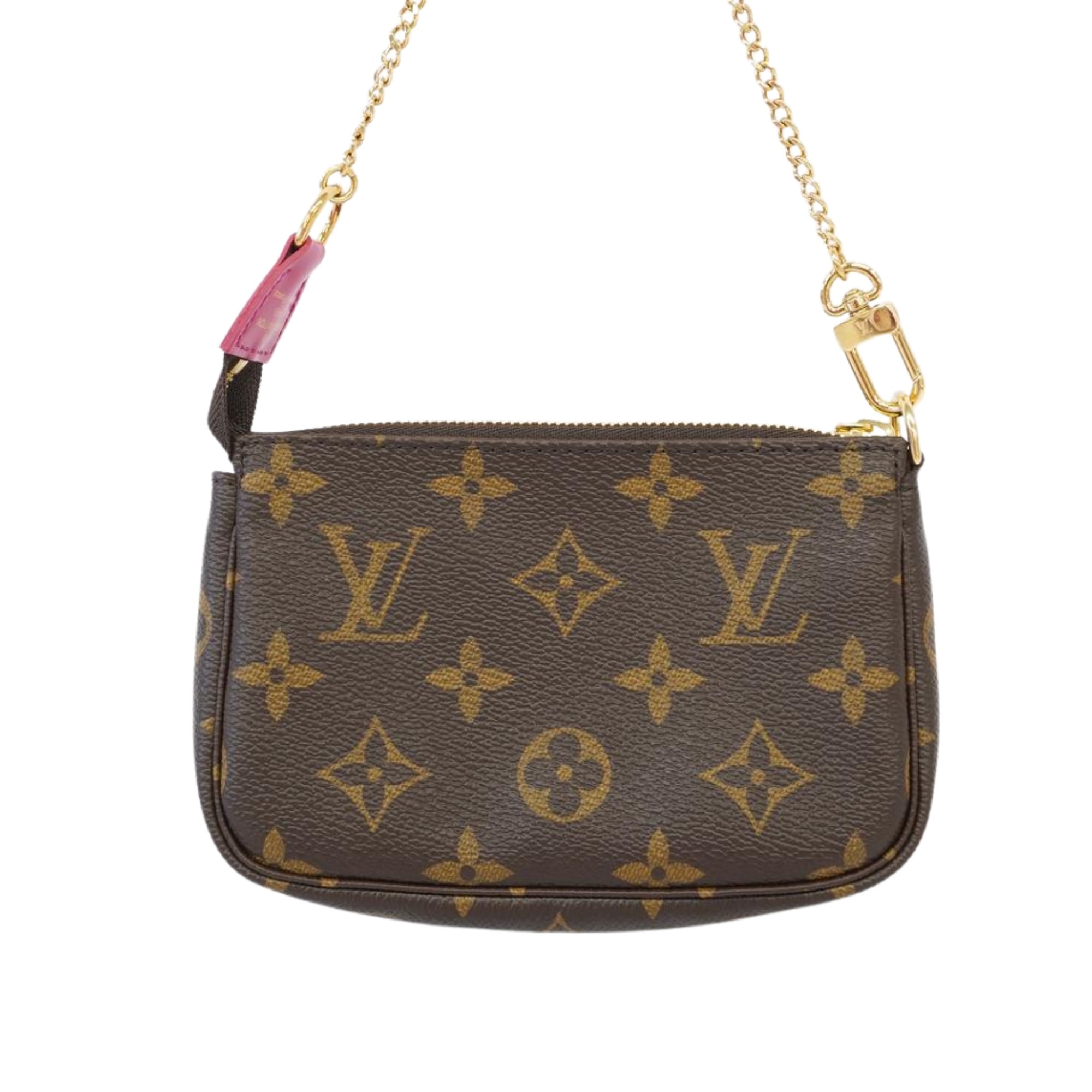 Louis Vuitton LV mini pochette accessories Brown Leather ref