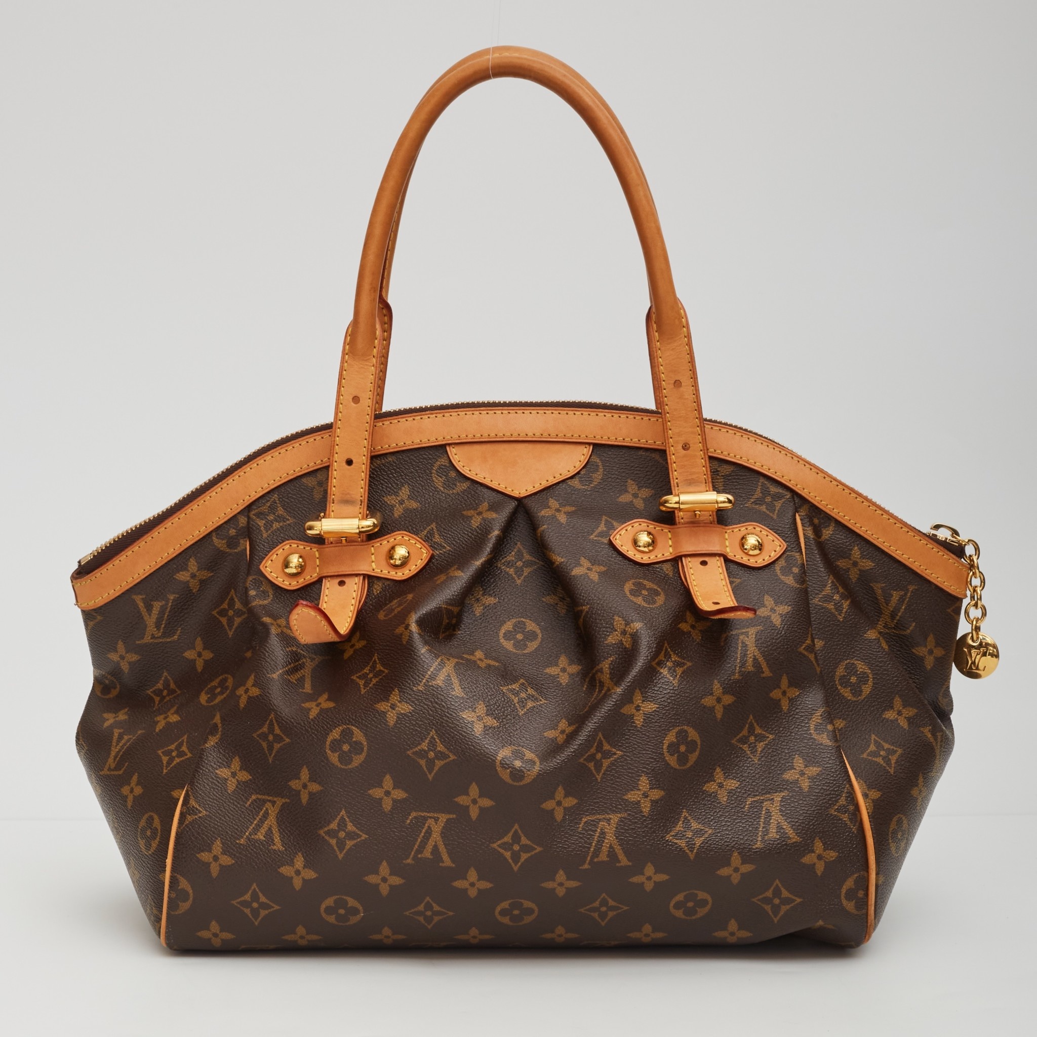 Louis Vuitton Tivoli GM Large Tote Monogram Shoulder Bag Leather