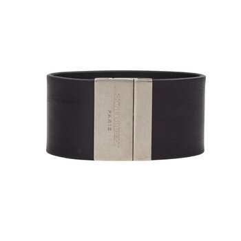SAINT LAURENT SAINT LAURENT BROWN LEATHER BRACELET CUFF (542012)