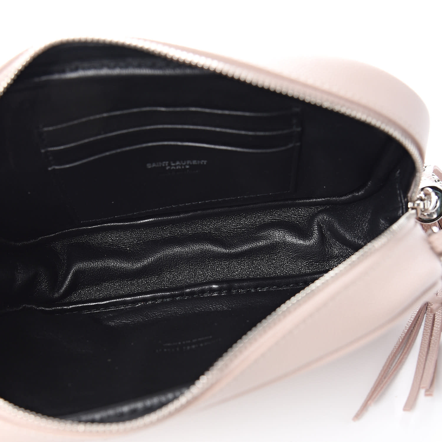 Lou Camera Leather Crossbody Bag in Pink - Saint Laurent