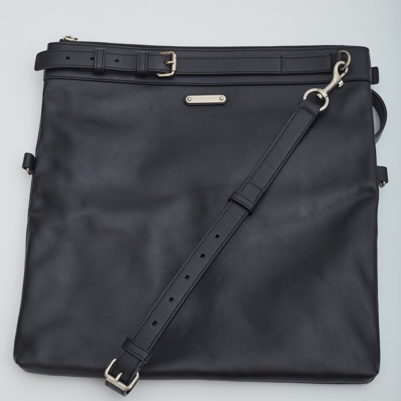SAINT LAURENT SAINT LAURENT ID DOC HOLDER LEATHER 2N1 CROSSBODY BAG