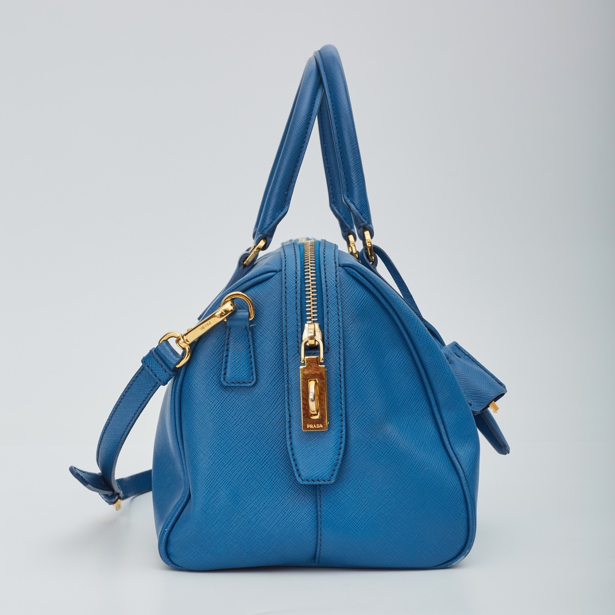 Prada Bauletto Saffiano Leather Handbag