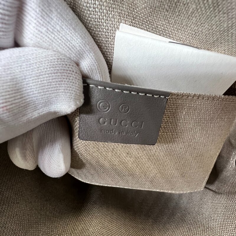 GUCCI GUCCI MICROGUCCISSIMA LEATHER MINI DOME BAG GREY