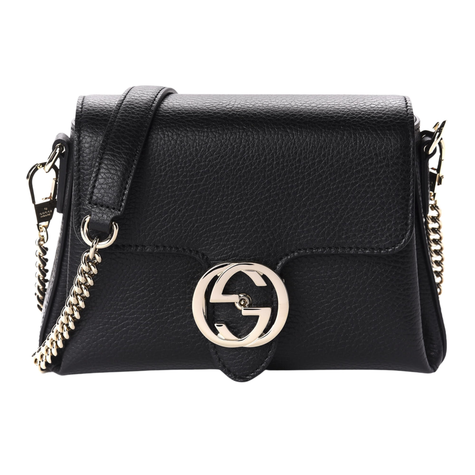 GG Marmont small shoulder bag in black leather | GUCCI® US