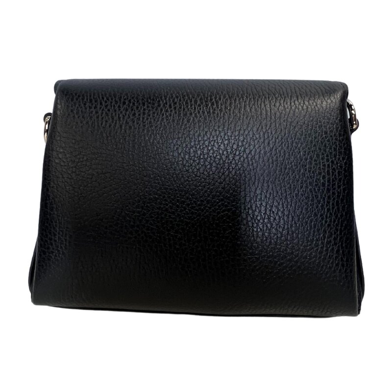 GUCCI DOLLAR CALFSKIN INTERLOCKING GG CROSSBODY BAG BLACK