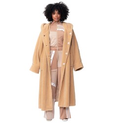 SILHOUETTES VINTAGE OVERSIZE BEIGE FAUX SHEEP COAT (2XL)
